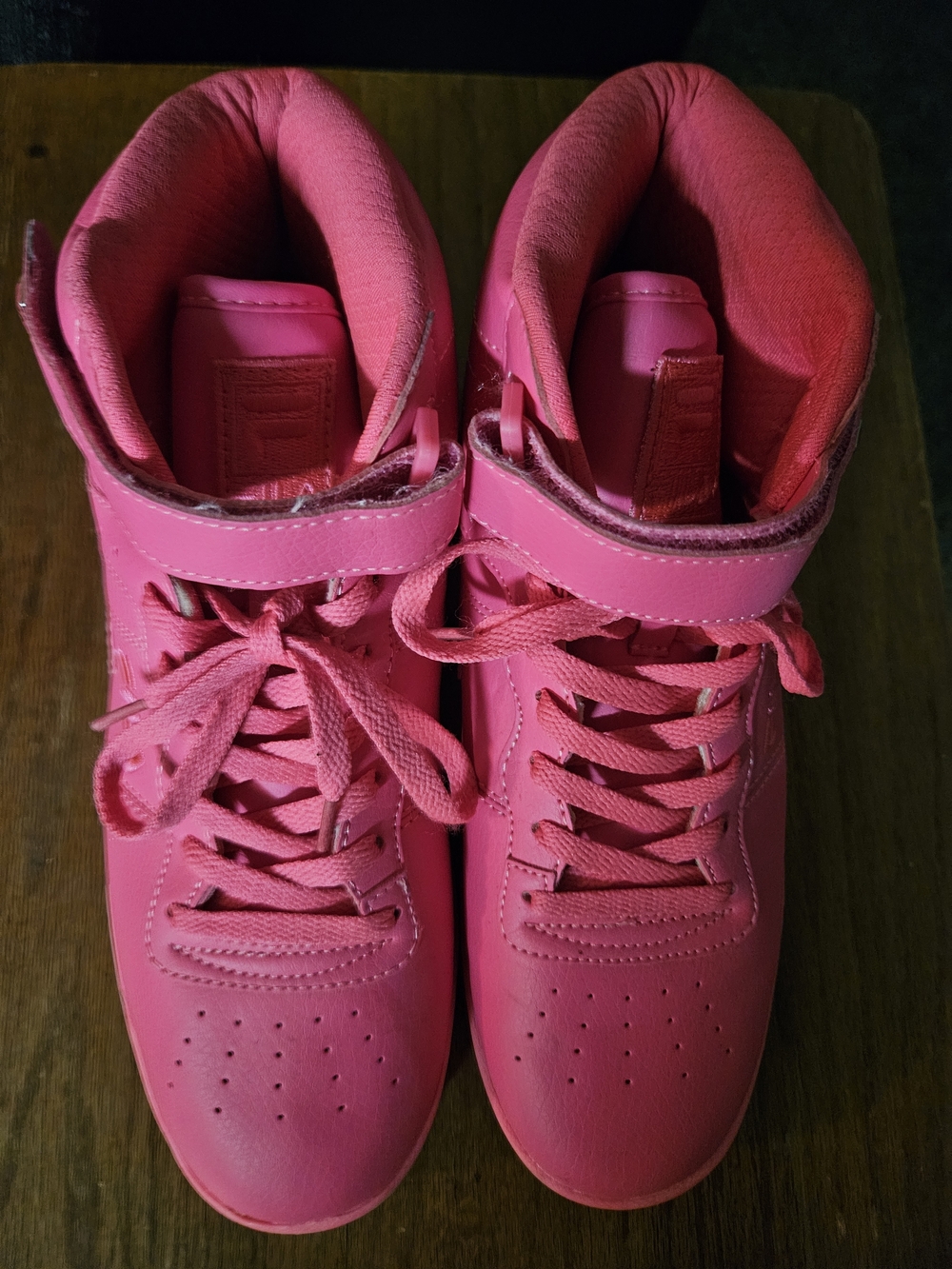 Pink High-Top Sneakers - Bright Pink Lace-Up